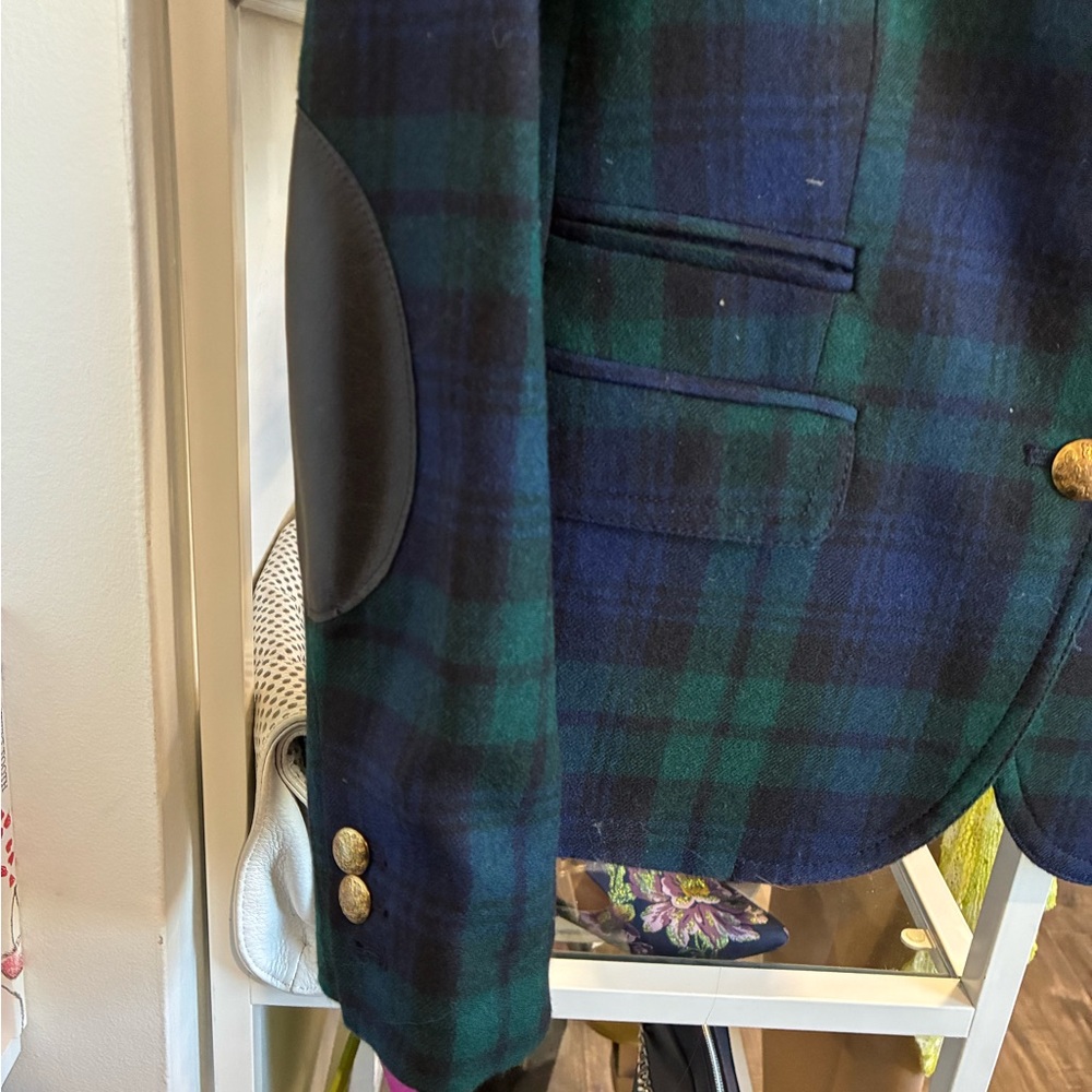 J.Crew wool schoolboy tartan blazer size 6 - Picture 2 of 3